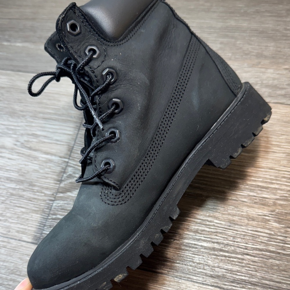 Timberland Black Lace-Up Ankle Boots woman’s size 7 (s133) - Picture 5 of 10